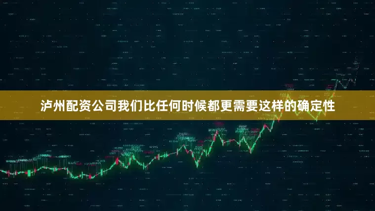 泸州配资公司我们比任何时候都更需要这样的确定性